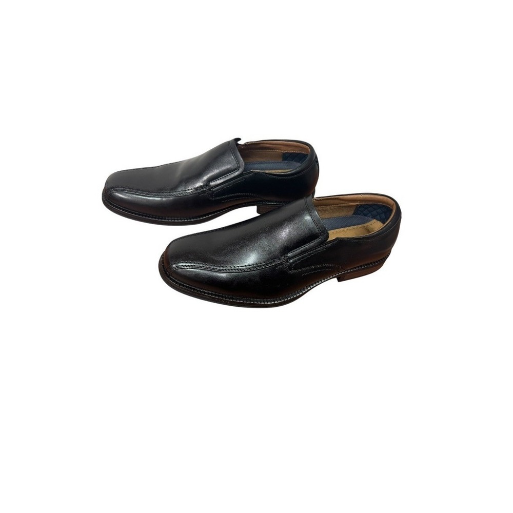Dockers Mens Black Leather Slip On Toe Dress Shoes Loafers Size 9 Mens